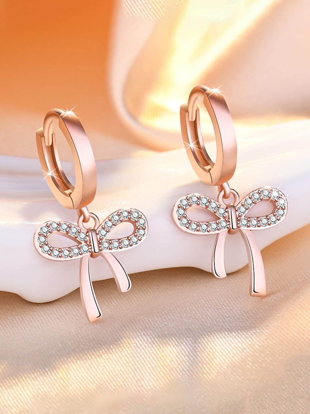 

Jewels Galaxy Rose Gold Contemporary Drop Earrings