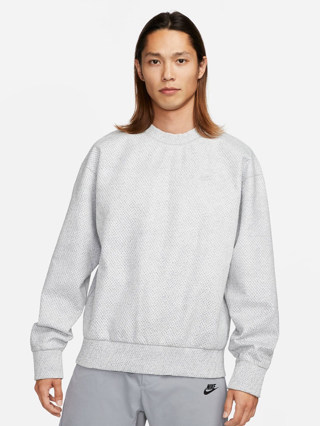 

Nike Forward Crew Long Sleeved Pullover Sweatshirt, Grey