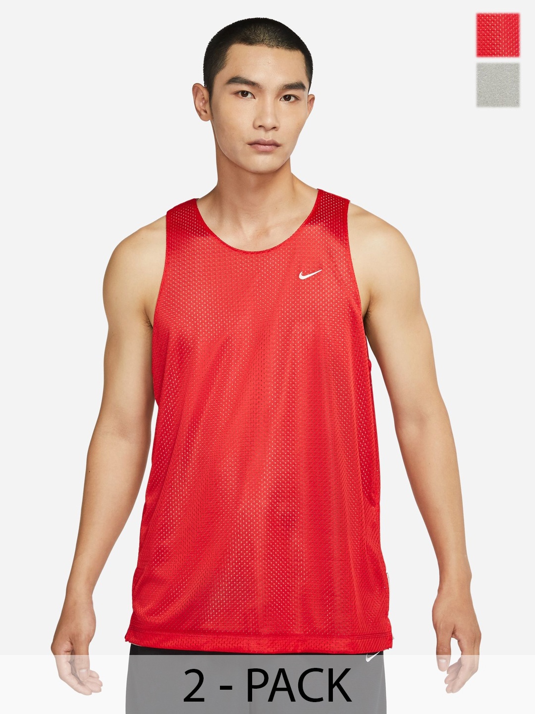 

Nike Round Neck Dri Fit Reversible Sports Tshirts, Red