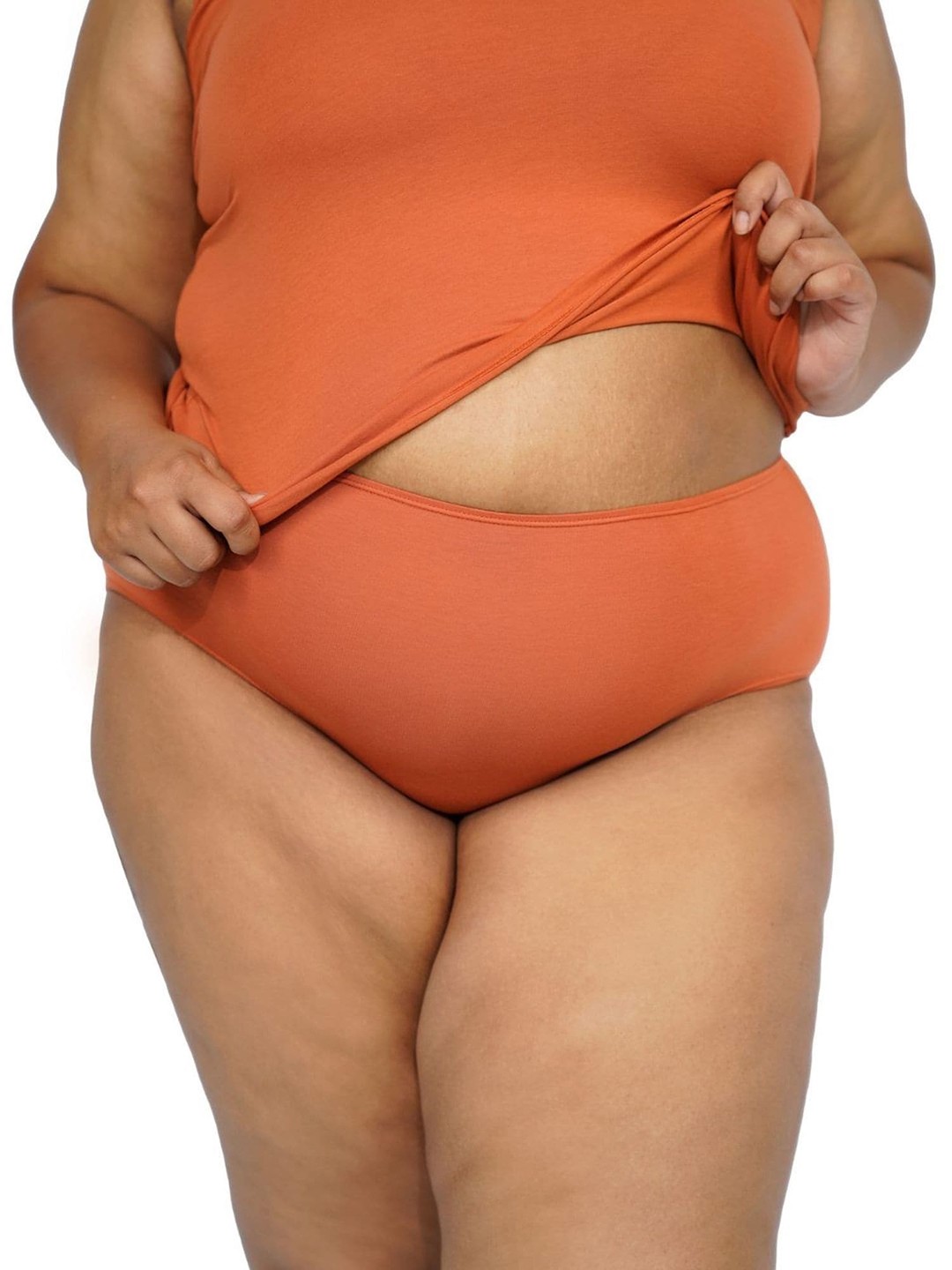 

Butt-Chique Plus Size High-Rise Anti-Odour Hipster Briefs, Coral