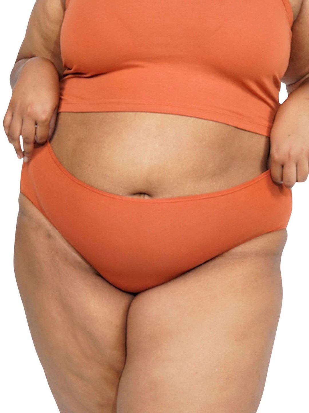 

Butt-Chique Plus Size Mid-Rise Anti-Odour Hipster Briefs, Coral