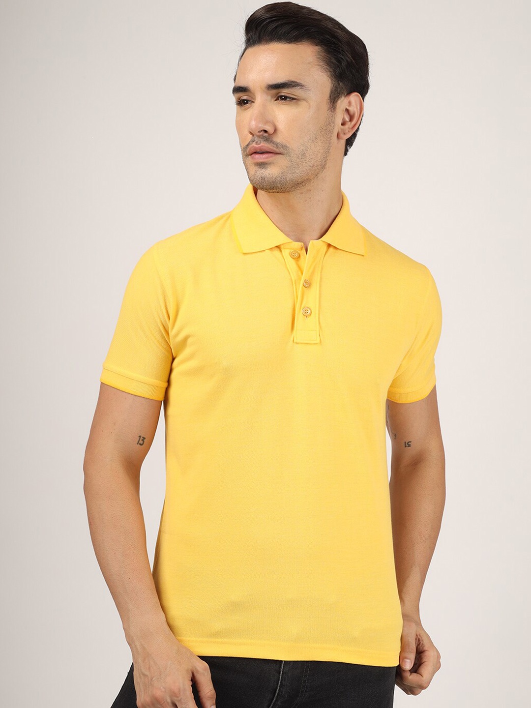 

Greylongg Polo Collar T-shirt, Yellow