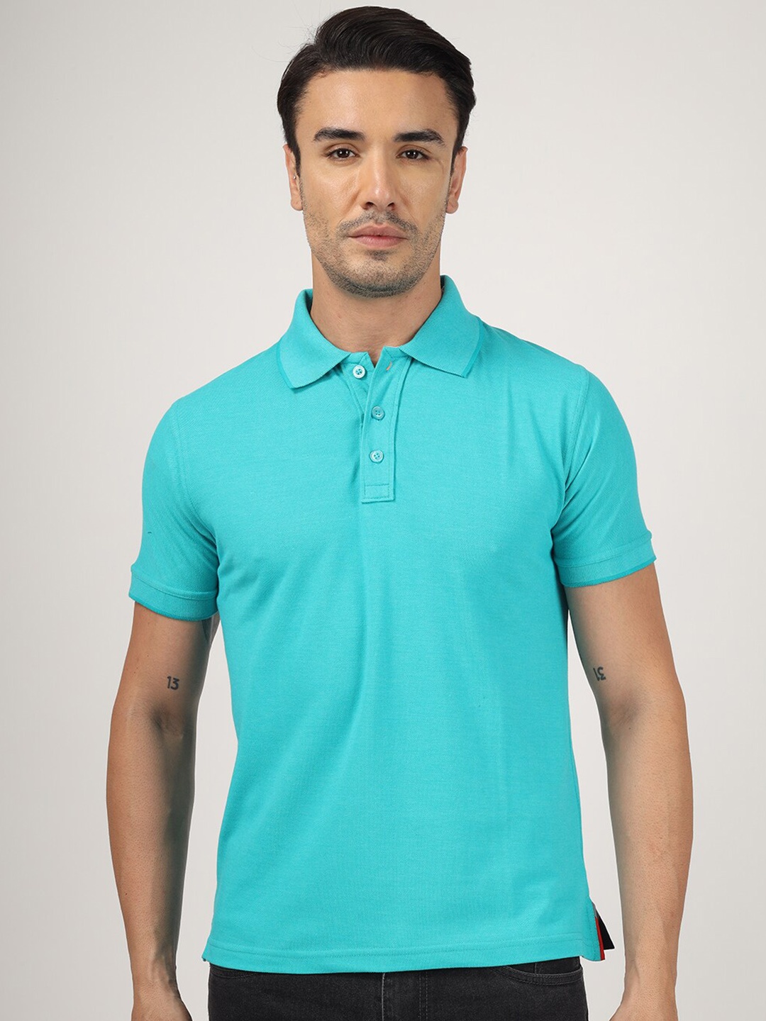 

Greylongg Polo Collar T-shirt, Green