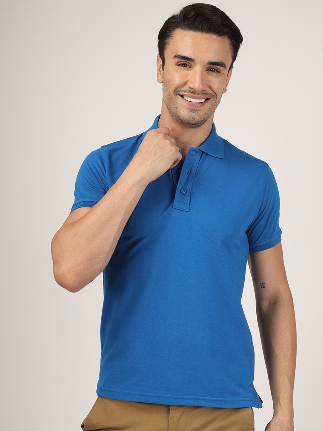 

Greylongg Polo Collar T-shirt, Blue