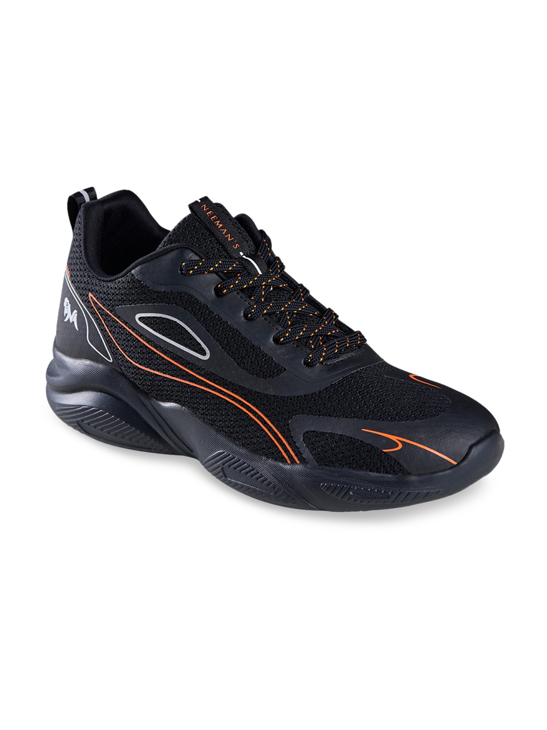 

NEEMANS Men Textued Lightweight Sneakers, Black