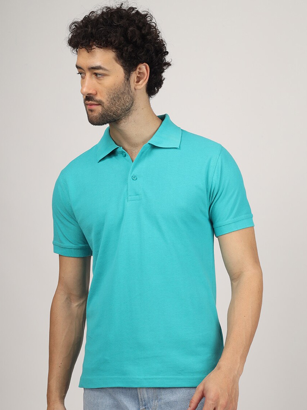 

Greylongg Polo Collar Short Sleeves T-shirt, Green