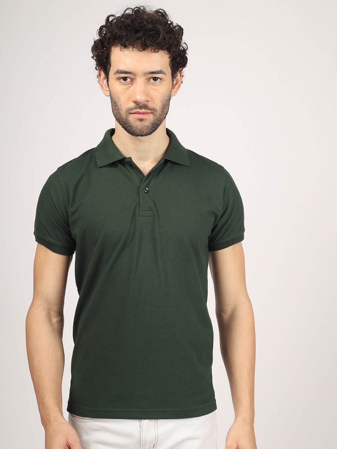 

Greylongg Polo Collar T-shirt, Olive