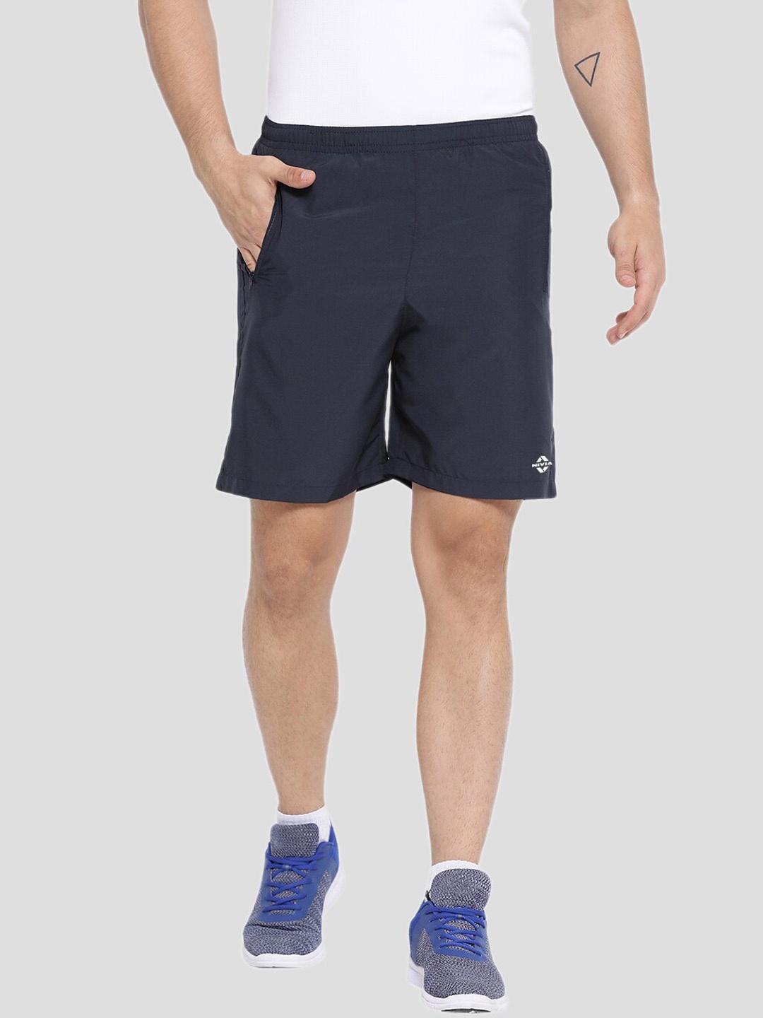 

NIVIA Men Mid-Rise Training or Gym Sports Shorts, Navy blue