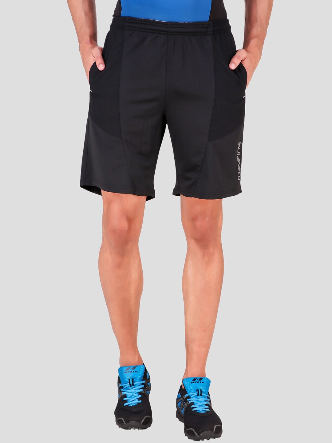 

NIVIA Men Mid-Rise Sports Shorts, Black
