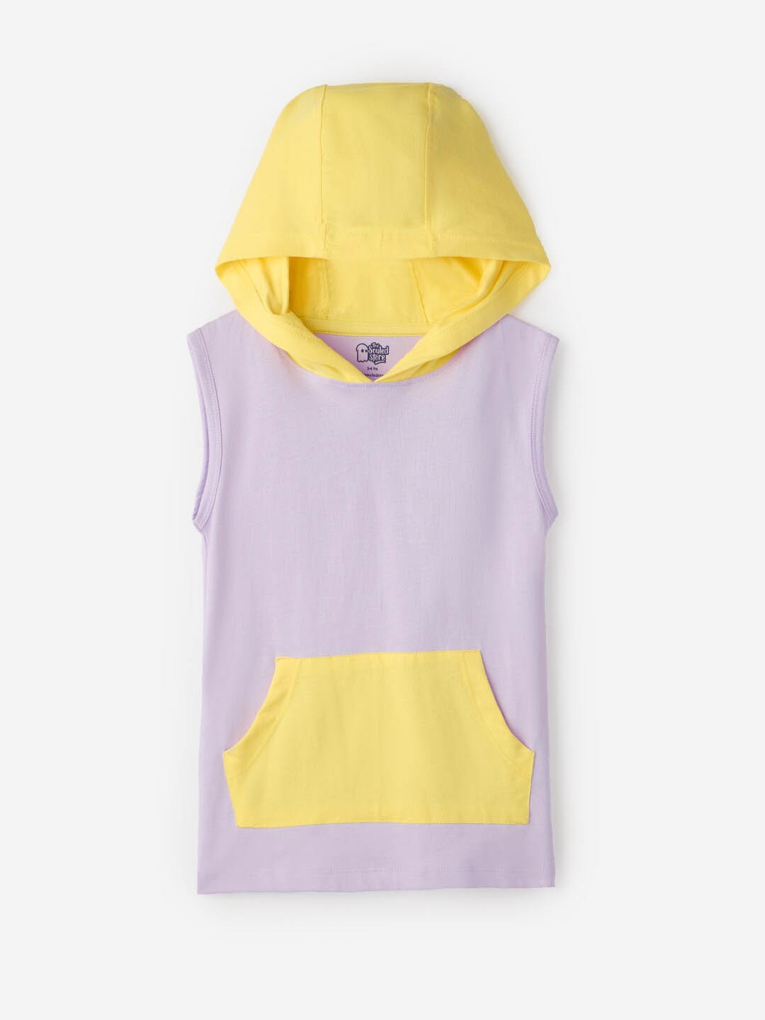 

The Souled Store Boys Colourblocked Hooded Pure Cotton Casual T-shirt, Lavender