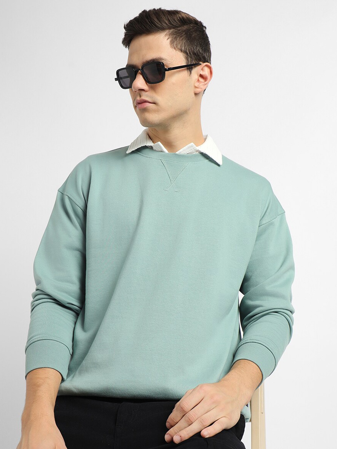 

Dennis Lingo Round Neck Pullover Sweatshirt, Sea green