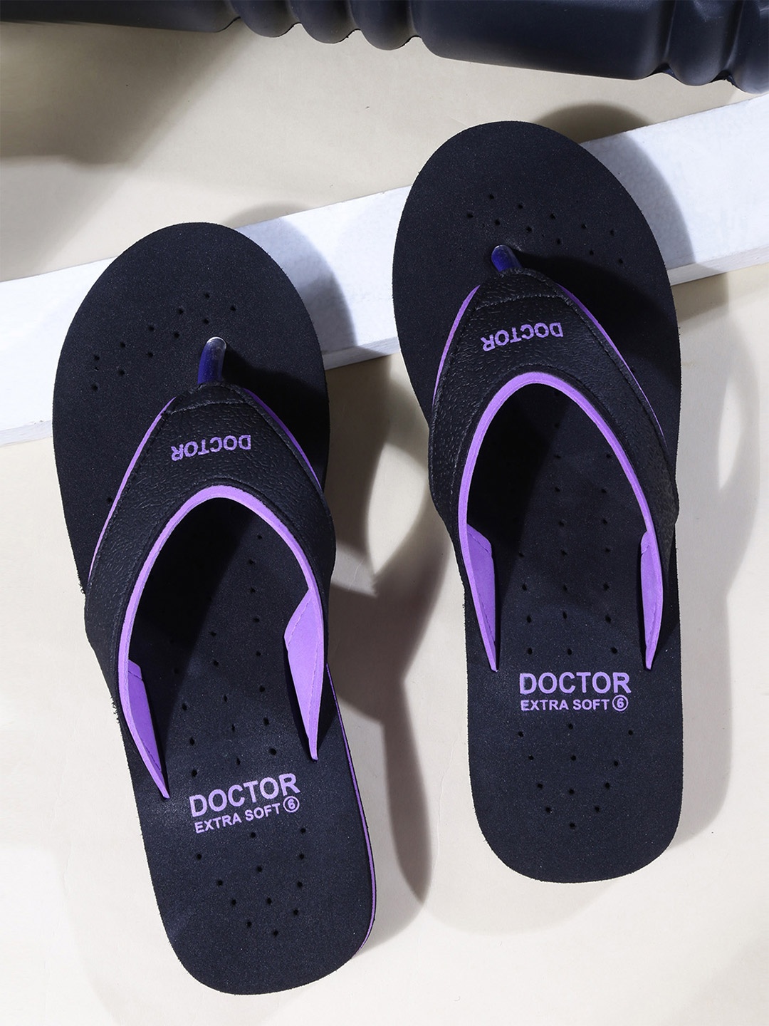 

DOCTOR EXTRA SOFT Women Orthopedic Non Slip Rubber Thong Flip-Flops, Purple