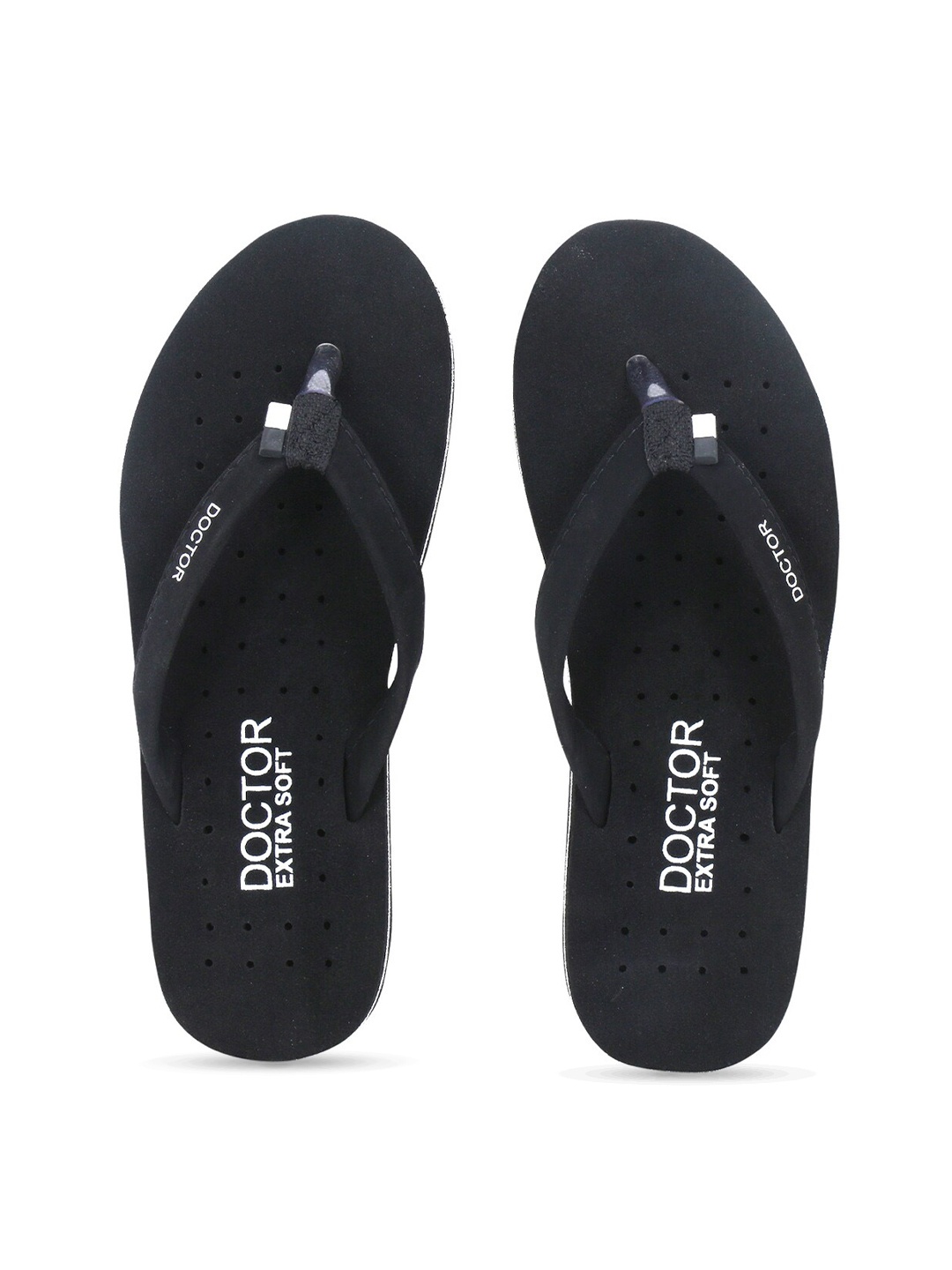 

DOCTOR EXTRA SOFT Women Orthopedic Non Slip Lightweight Thong Flip-Flops, Black