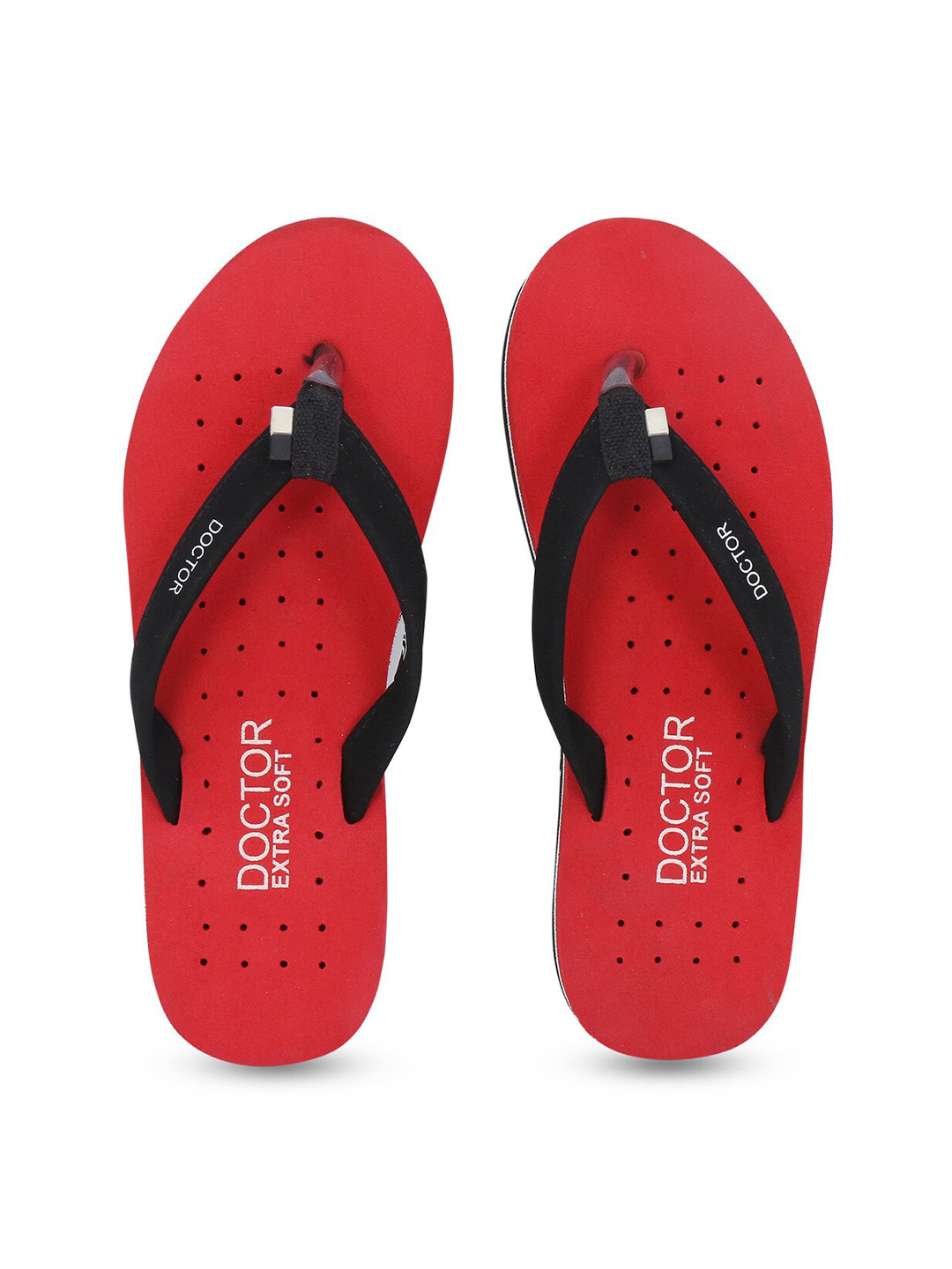 

DOCTOR EXTRA SOFT Women Orthopedic Non Slip Thong Flip-Flops, Red