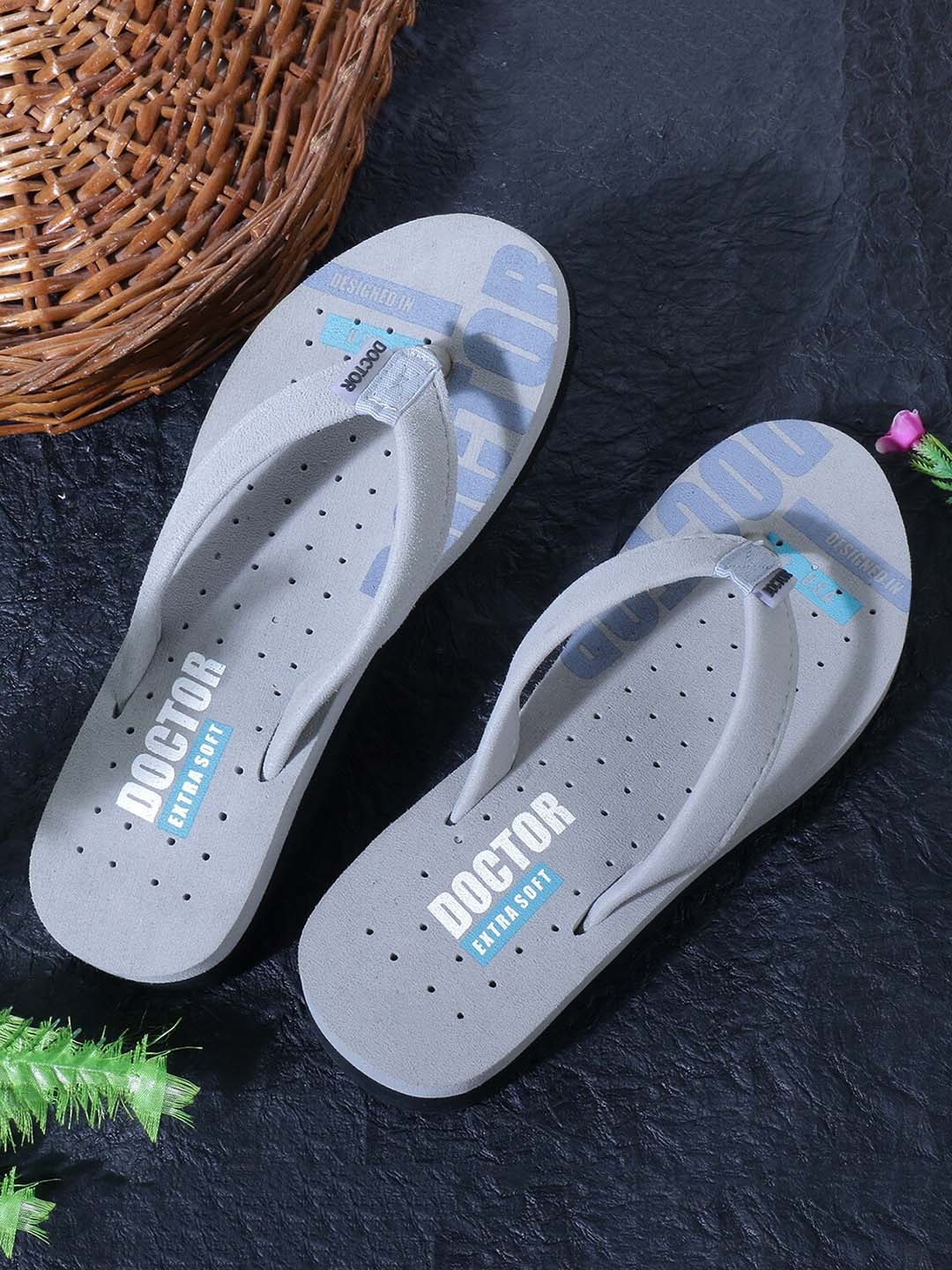 

DOCTOR EXTRA SOFT Women Thong Flip-Flops, Grey