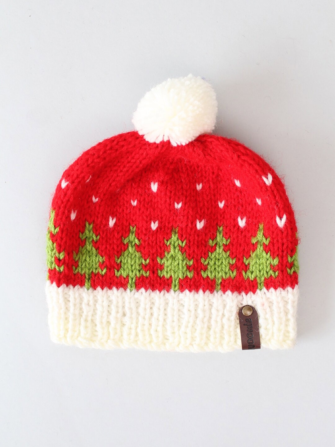 

Woonie Infants Acrylic Knitted Christmas Tree Detailing Beanie, Red