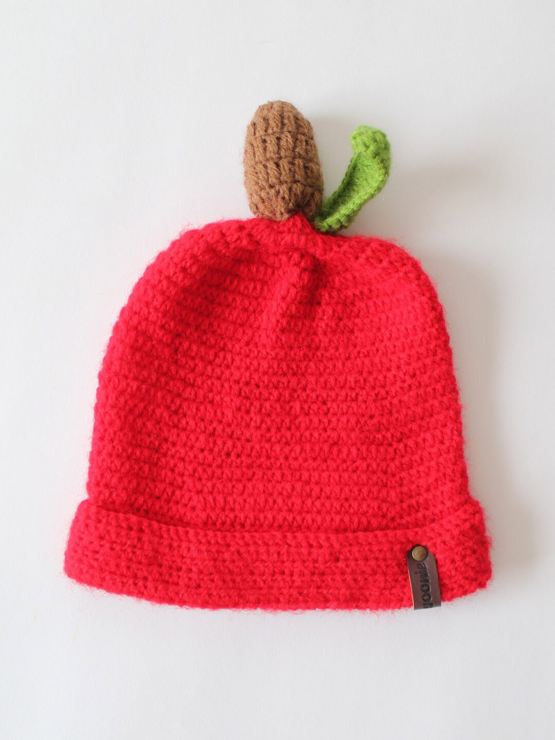 

Woonie Infants Knitted Acrylic Beanie, Red