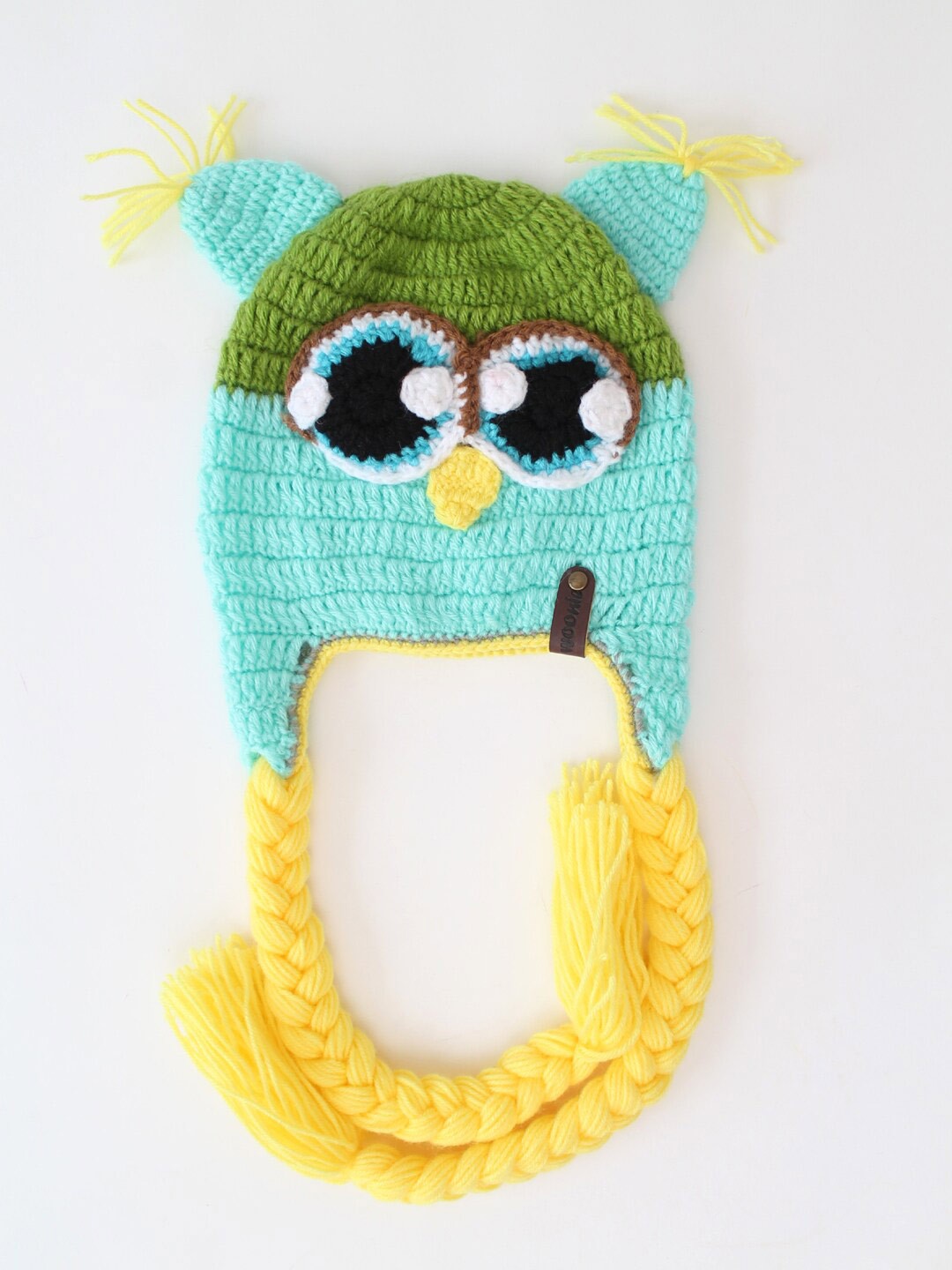 

Woonie Kids Self Design Acrylic Beanie, Green