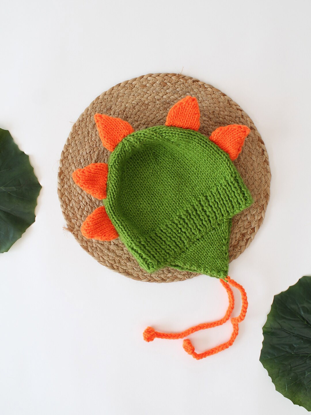 

Woonie Infants Horn Knitted Acrylic Beanie, Green