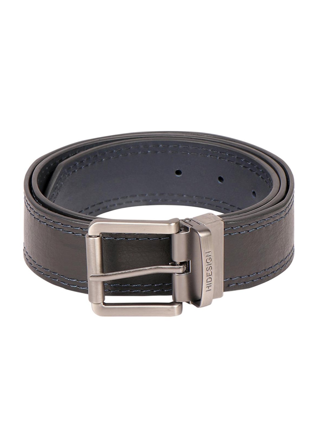 

Hidesign Men Textured Leather Reversible Belt, Black