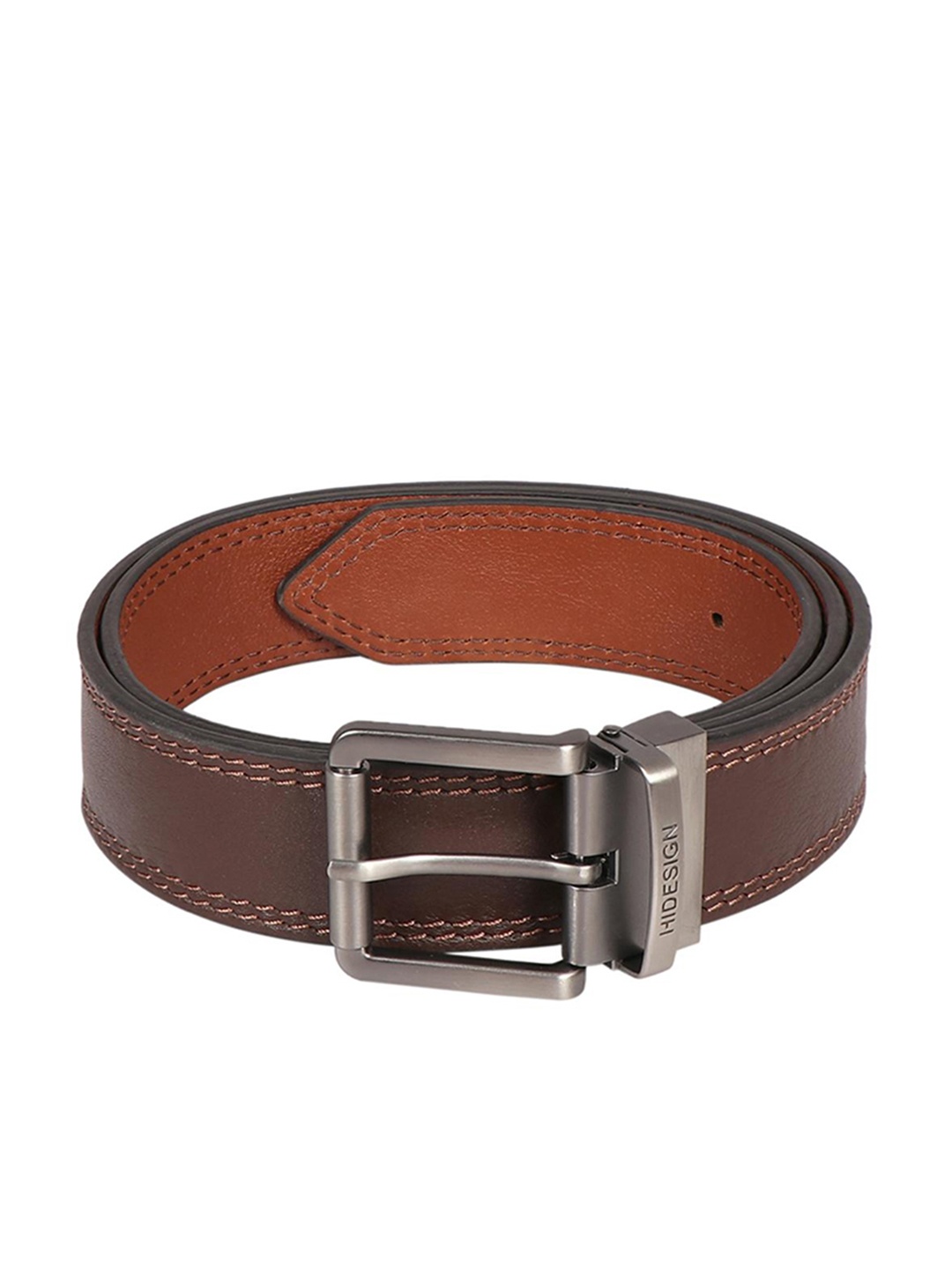 

Hidesign Men Leather Reversible Formal Belt, Brown