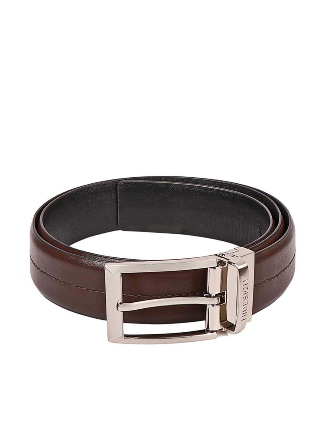 

Hidesign Men Leather Slim Belt, Brown
