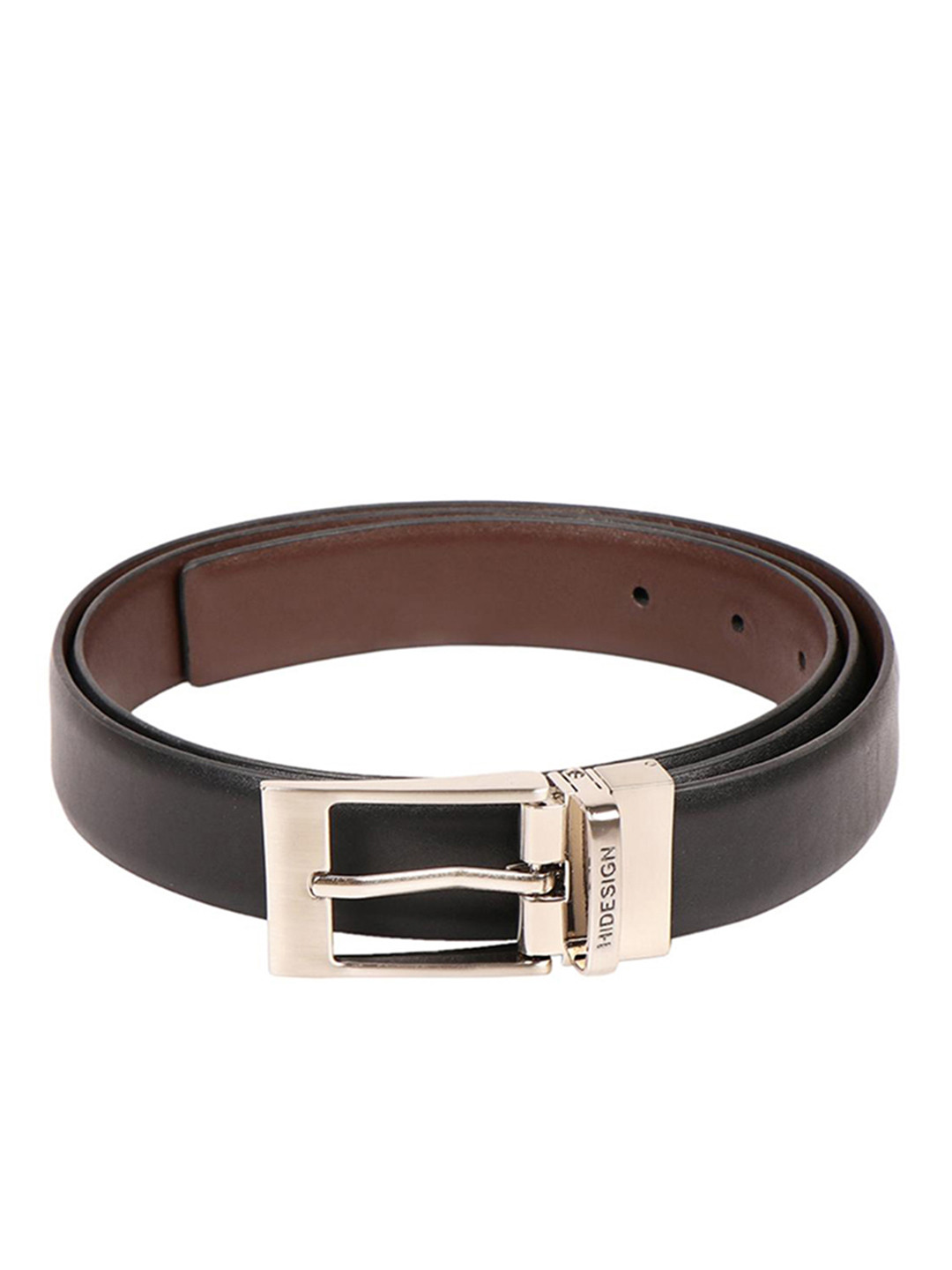 

Hidesign Men Leather Reversible Formal Belt, Black