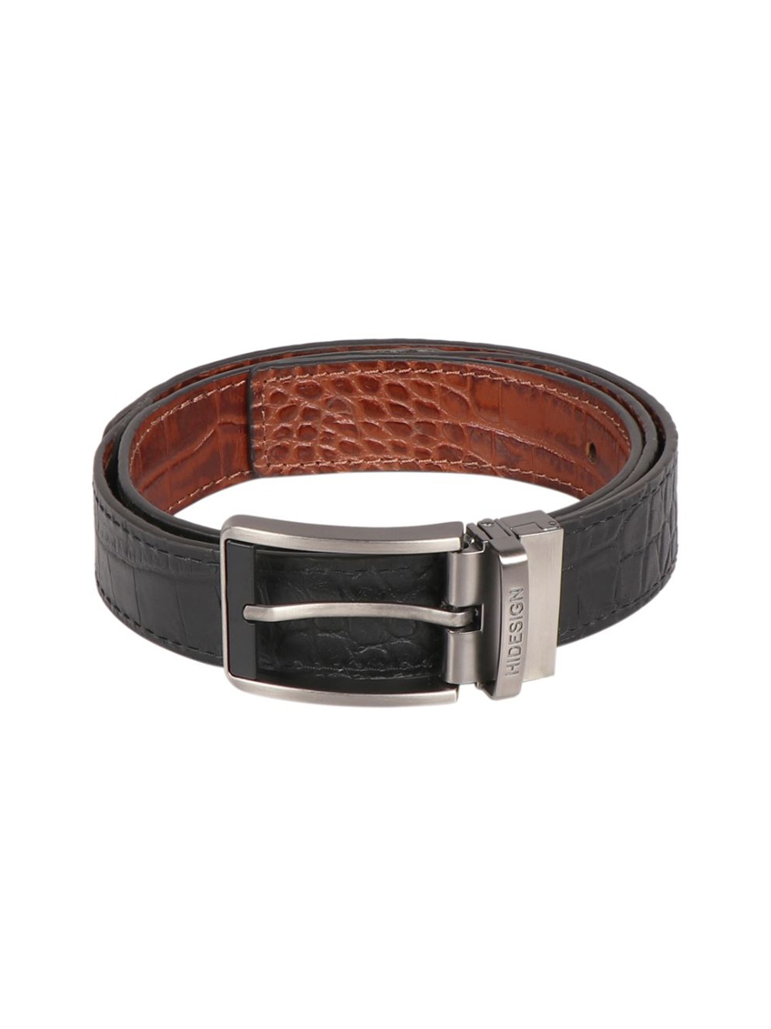 

Hidesign Men Textured Leather Reversible Belt, Tan