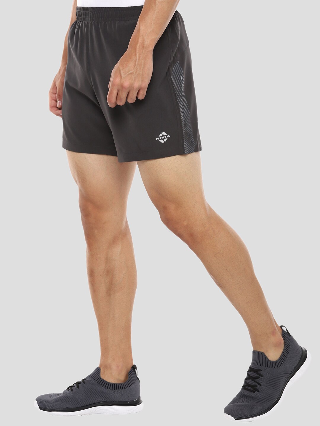 

NIVIA Men Mid-Rise Training or Gym Sports Shorts, Grey