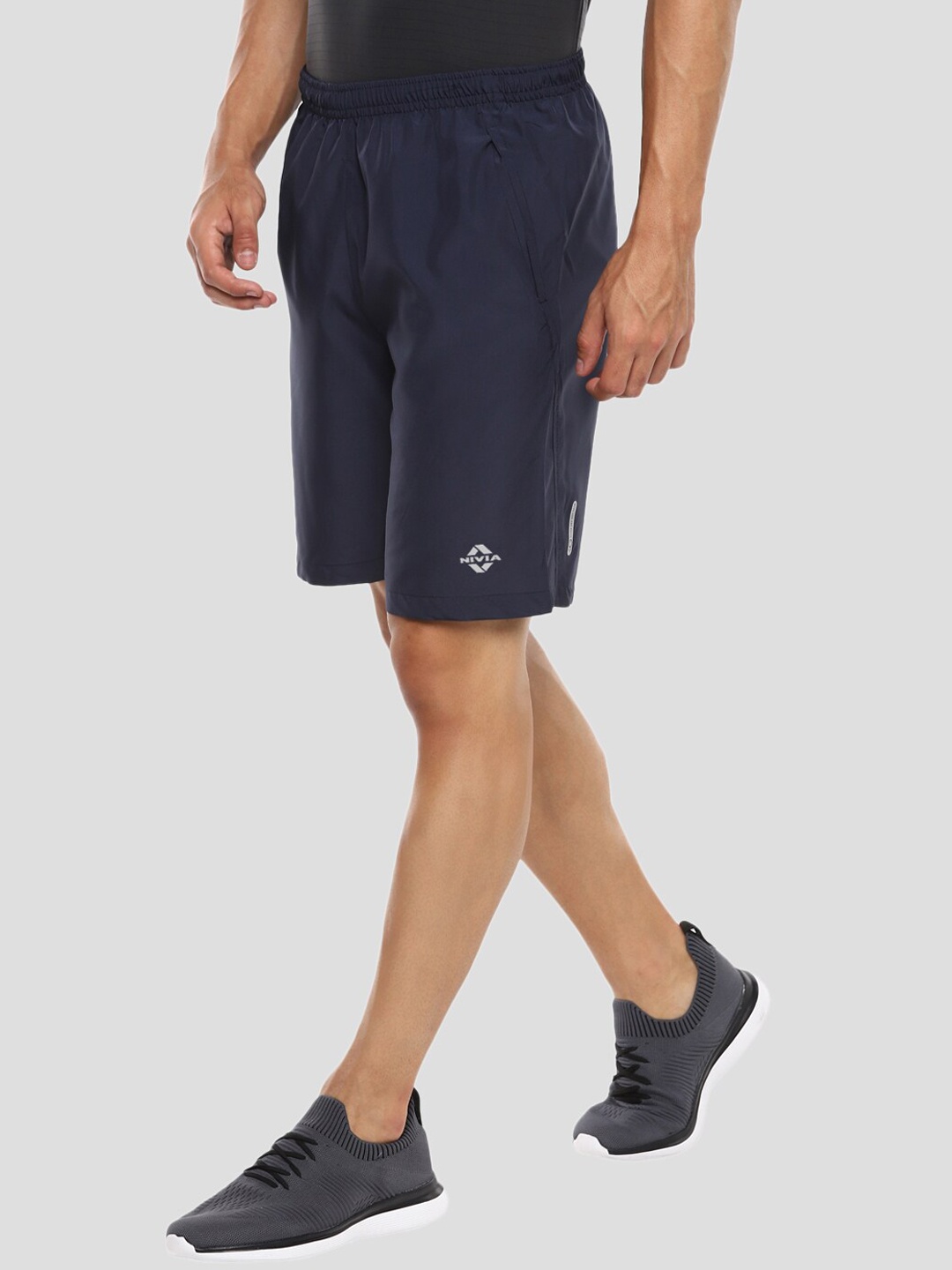 

NIVIA Men Mid-Rise Training or Gym Sports Shorts, Navy blue