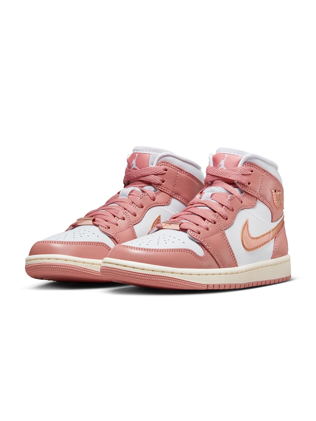 

Nike Womens Air Jordan 1 Mid Sneakers, Peach