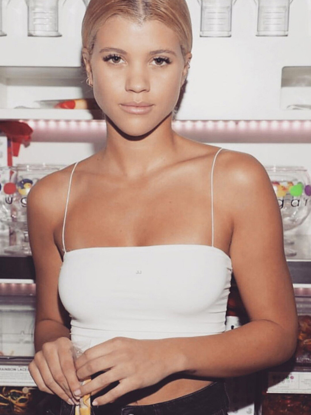 

StyleCast White Shoulder Strapped Bralette Top