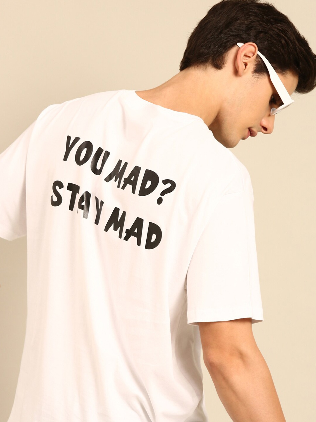 

recast Typography Printed Bio Finish Oversized T-shirt, White