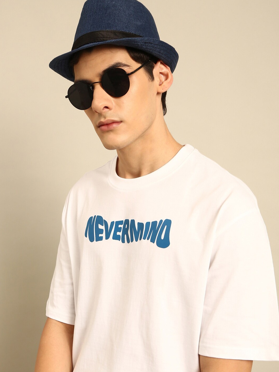 recast Typography Bio Finish Oversized T-shirt, White