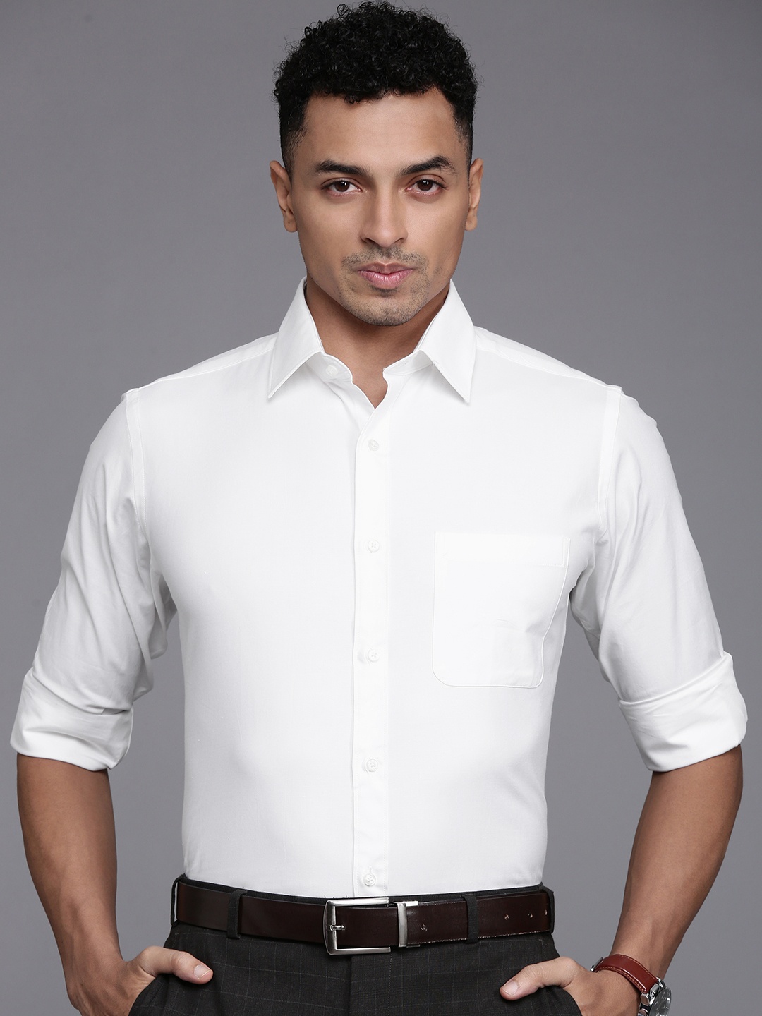 

Raymond Cutaway Collar Slim Fit Formal Shirt, White