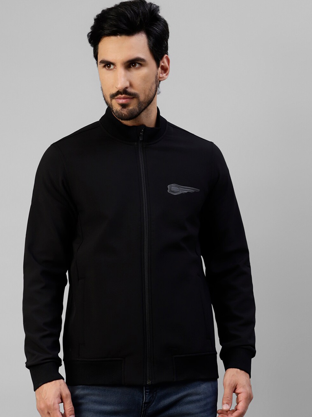 

Royal Enfield Mock Collar Sporty Jacket, Black