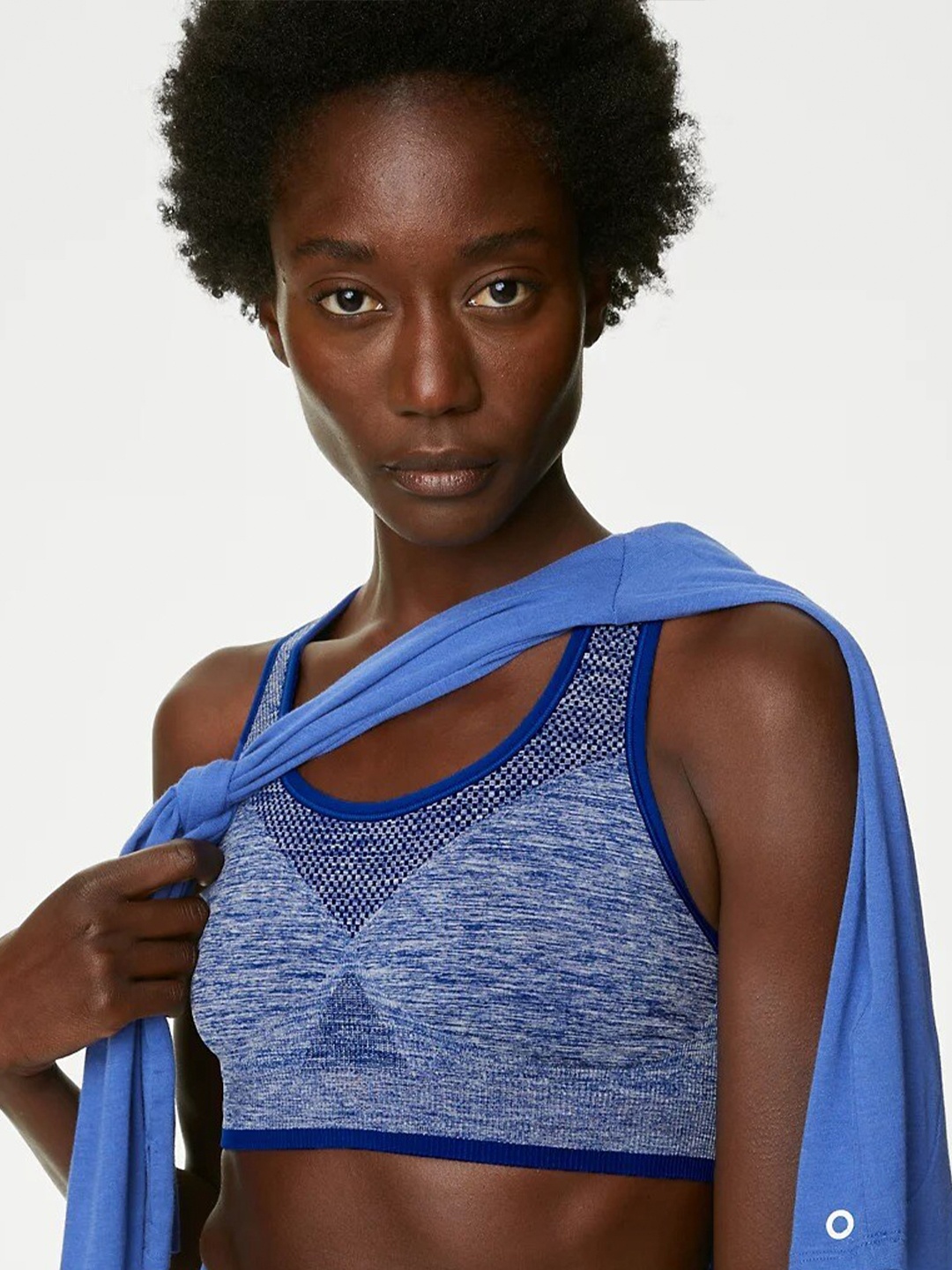 

Marks & Spencer Abstract Printed Bra Full Coverage Bra, Blue
