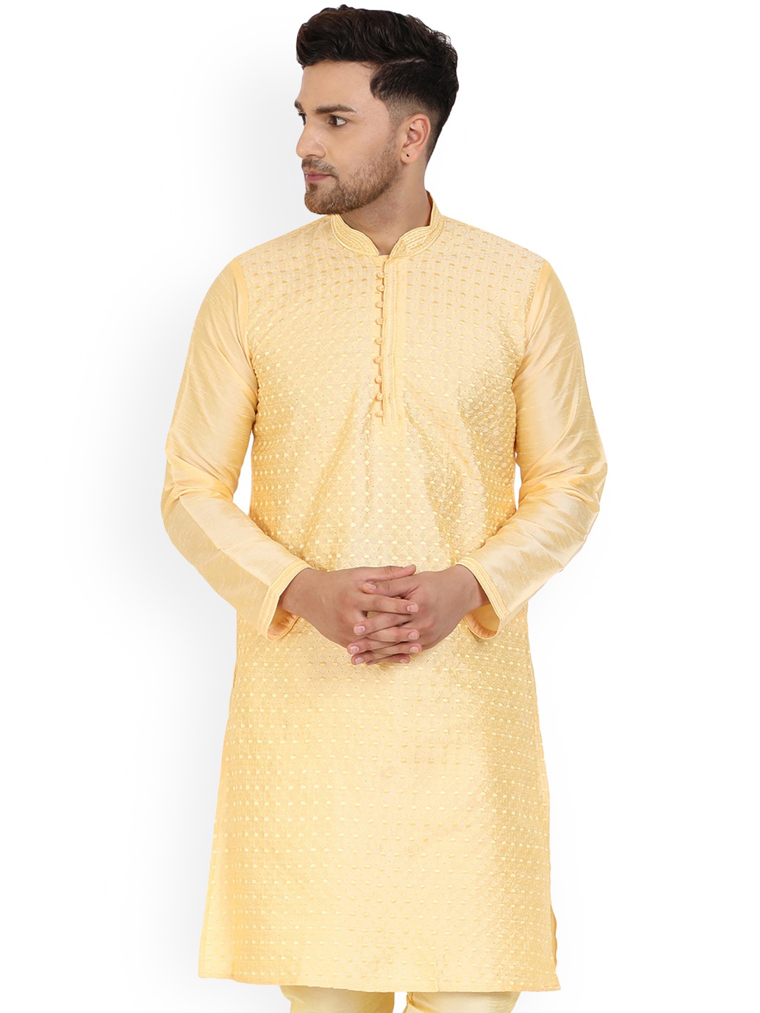 

Enciger Embroidered Straight Kurta, Beige