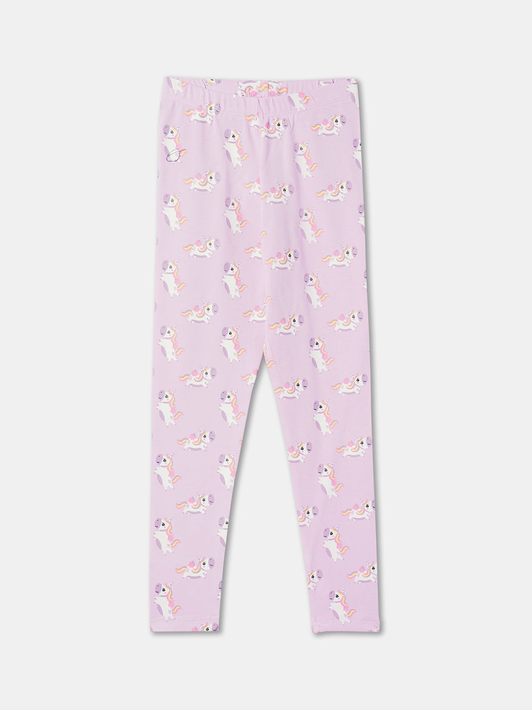 

R&B Girls Graphic Printed Ankle-Length Leggings, Purple