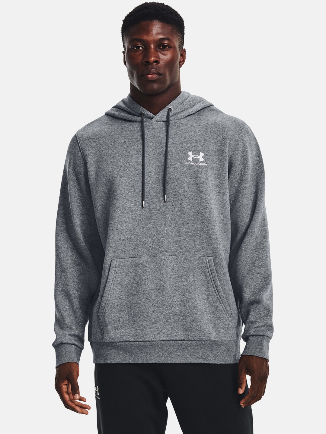 

UNDER ARMOUR Essential Fleece Hooded Sweatshirt, Grey