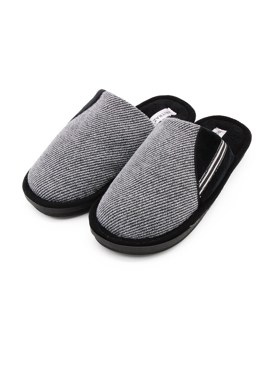 

JENNA Men Textured Fur Sliders, Grey