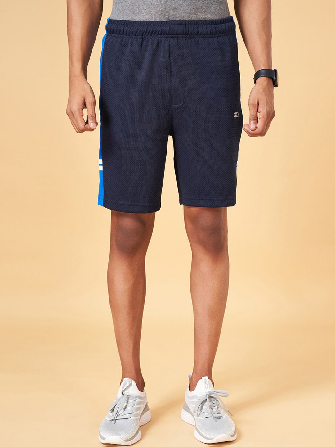 

Ajile by Pantaloons Men Slim Fit Sports Shorts, Navy blue