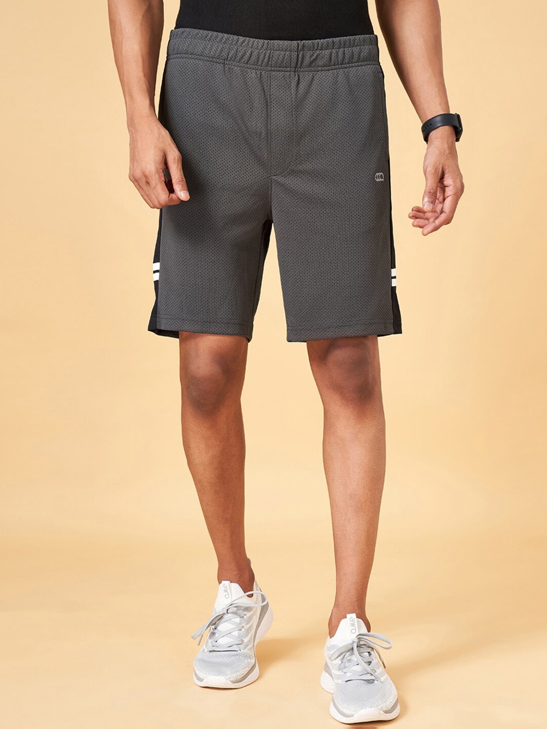 

Ajile by Pantaloons Men Slim Fit Sports Shorts, Grey