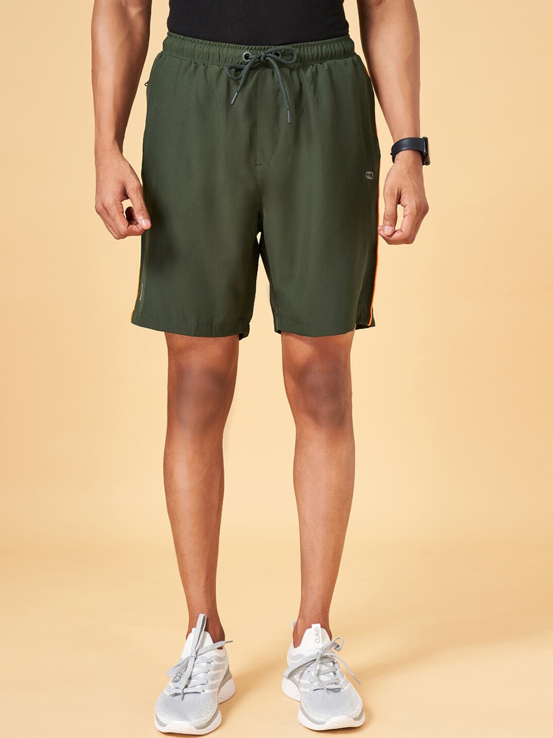 

Ajile by Pantaloons Men Slim Fit Sports Shorts, Olive