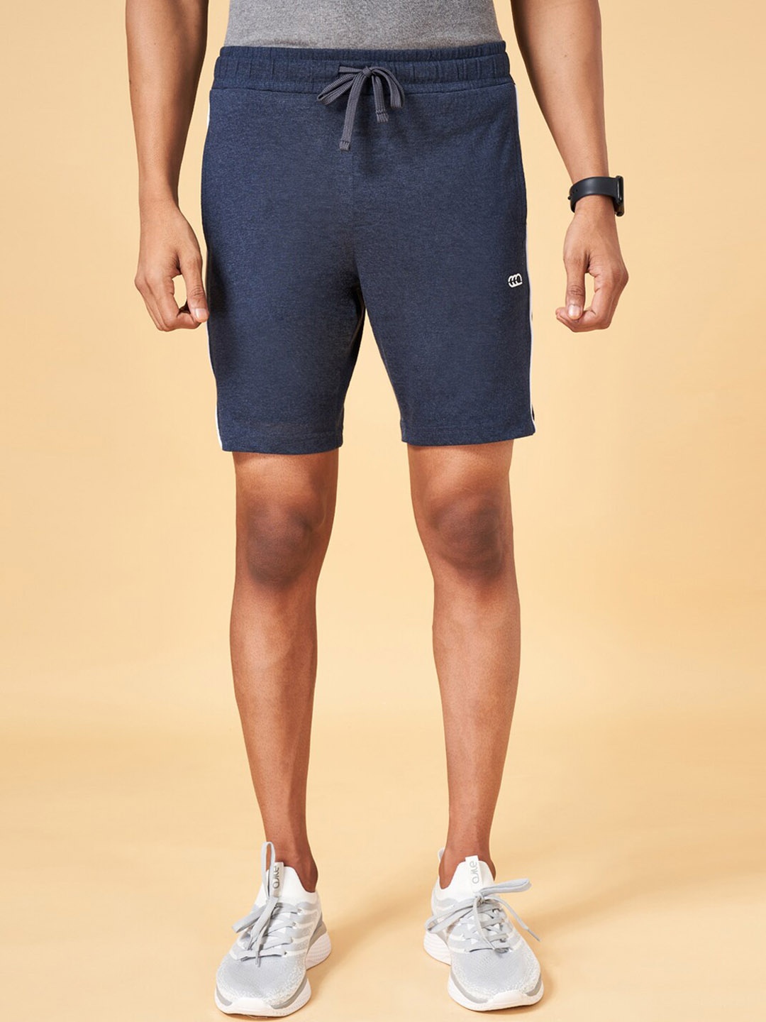 

Ajile by Pantaloons Men Slim Fit Sports Shorts, Navy blue