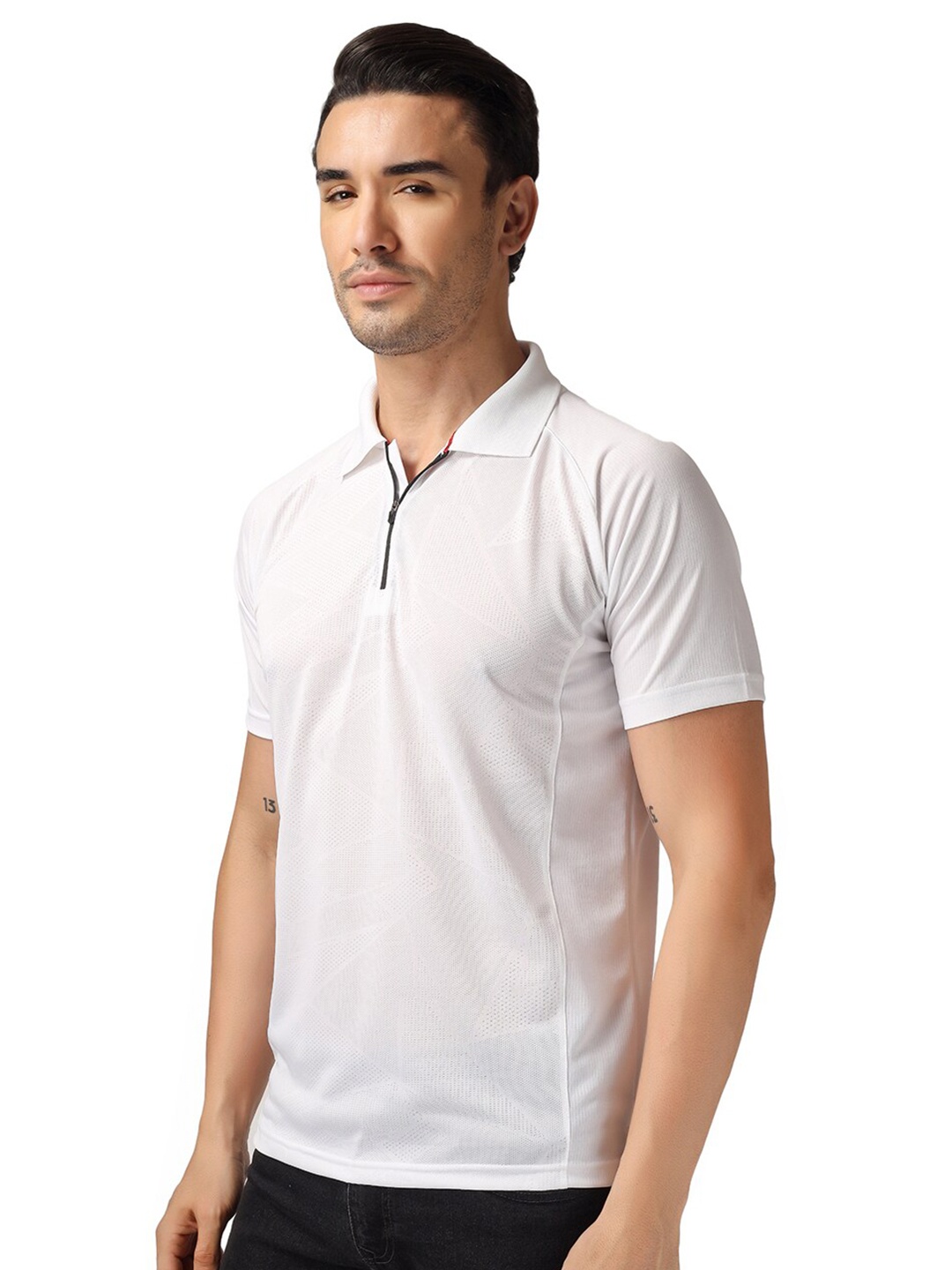 

Greylongg Polo Collar Short Sleeves T-shirt, White