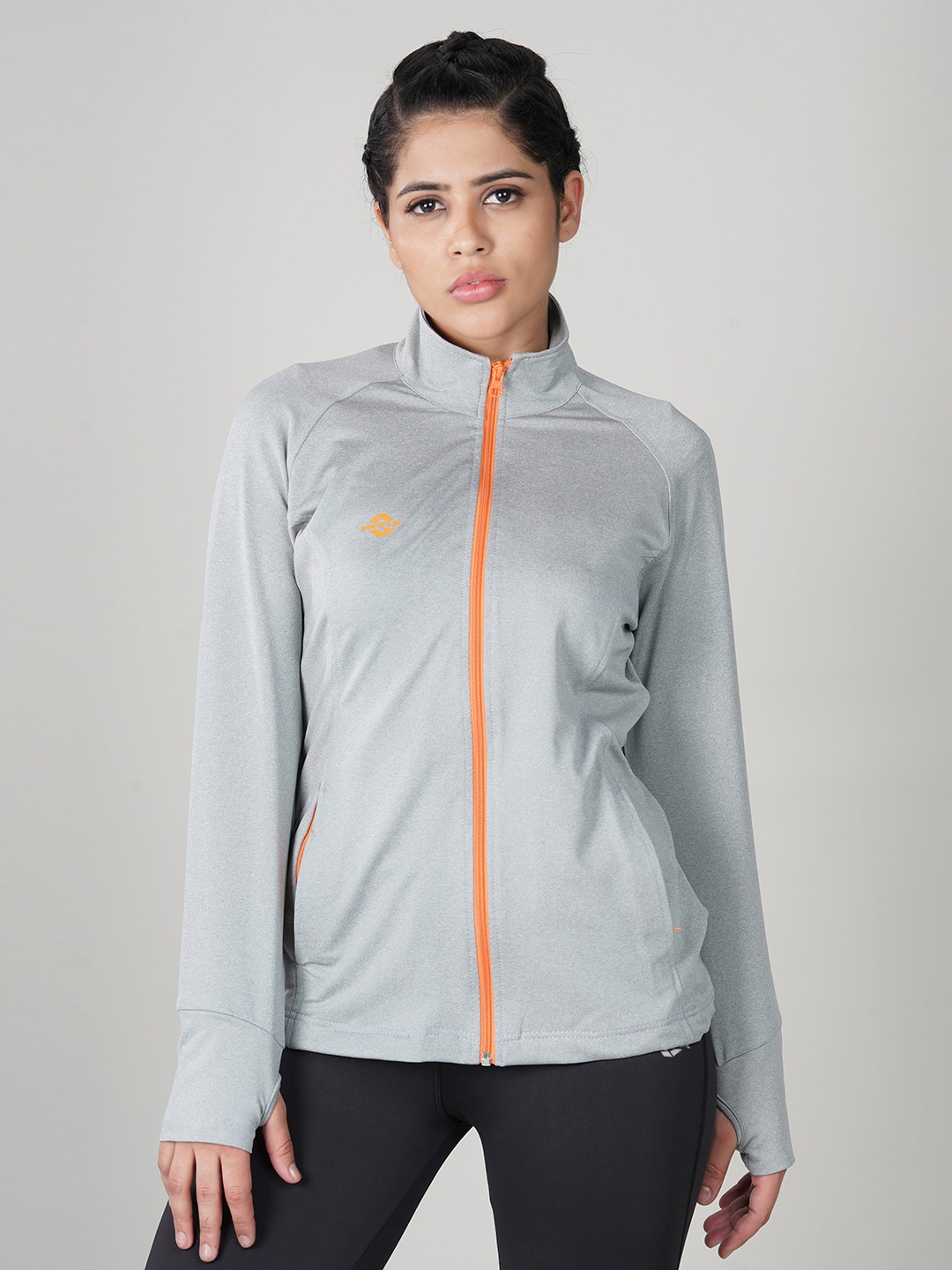 

NIVIA Stand Collar Running Sporty Jacket, Grey