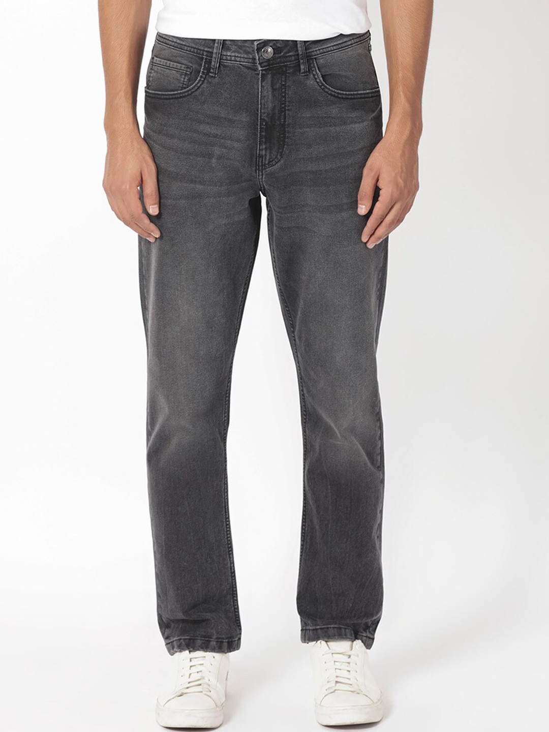 

RARE RABBIT Men Klune Regular Fit Regular Fit Stretchable Jeans, Grey