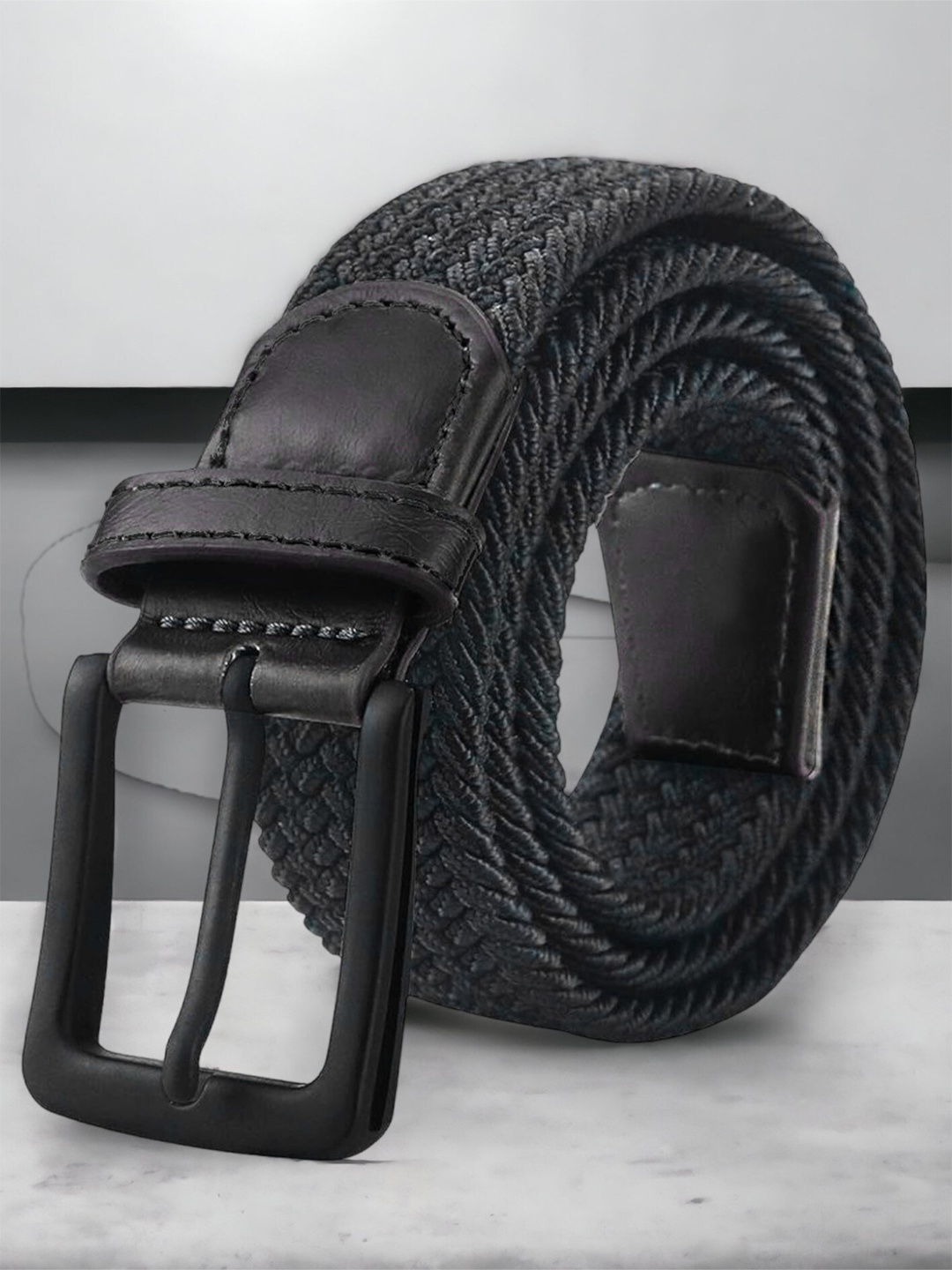 

Roadster Men Textured Stretchable Belt, Black