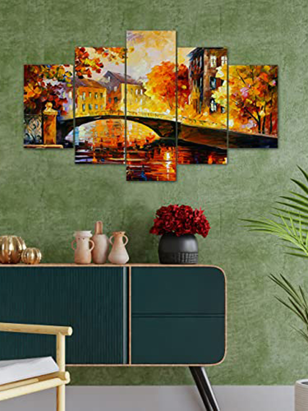 

Perpetual Yellow 5 Pieces Perpetual Scenery 3D Painting Wall Art